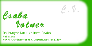 csaba volner business card